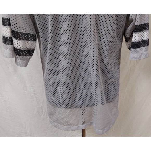 Vintage  MACGREGOR #89 Large Grey Practice Perforated Football NFL Jersey - Picture 9 of 10